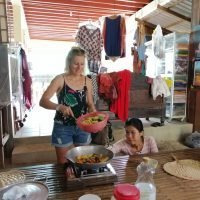 Cooking food in Cambodia with locals