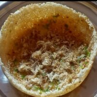 Cambodian Crispy rice with pork floss