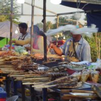 A street food market in Siem Reap