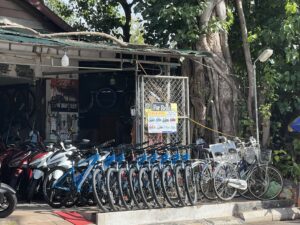 Many shops offer motobikes and bicycles for rent in Siem Reap.