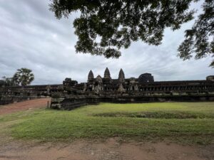 Angkor Wat during the rainy season in Cambodia